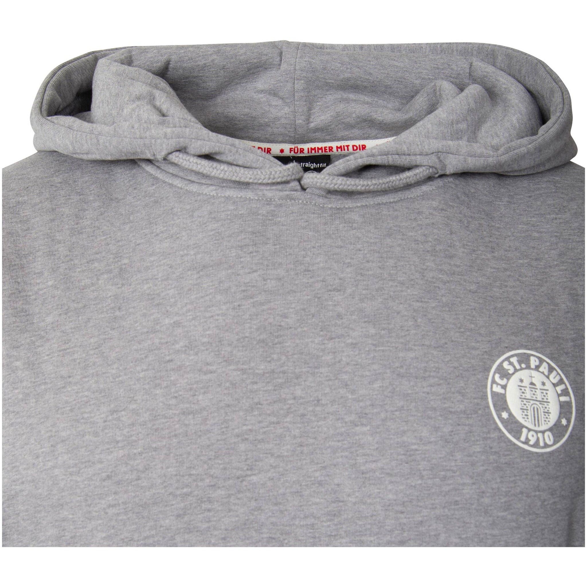 FC St. Pauli Kapuzenpullover FC St. Pauli - Kapuzenpullover "Logo" - Grau Melange