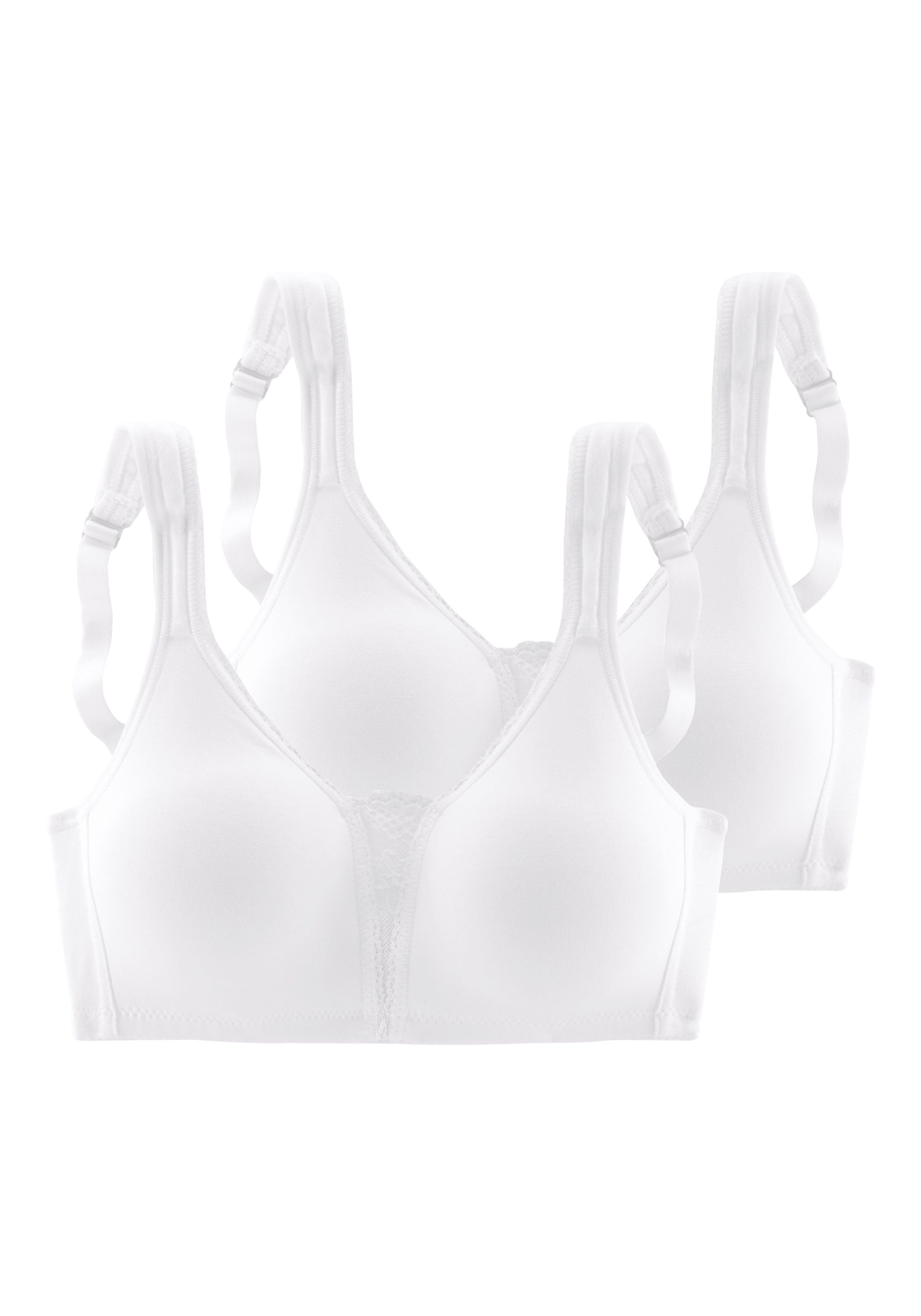 petite fleur Soft-BH (Packung, 2 Stück) ohne Bügel mit Spitzen-Details. € 39,99