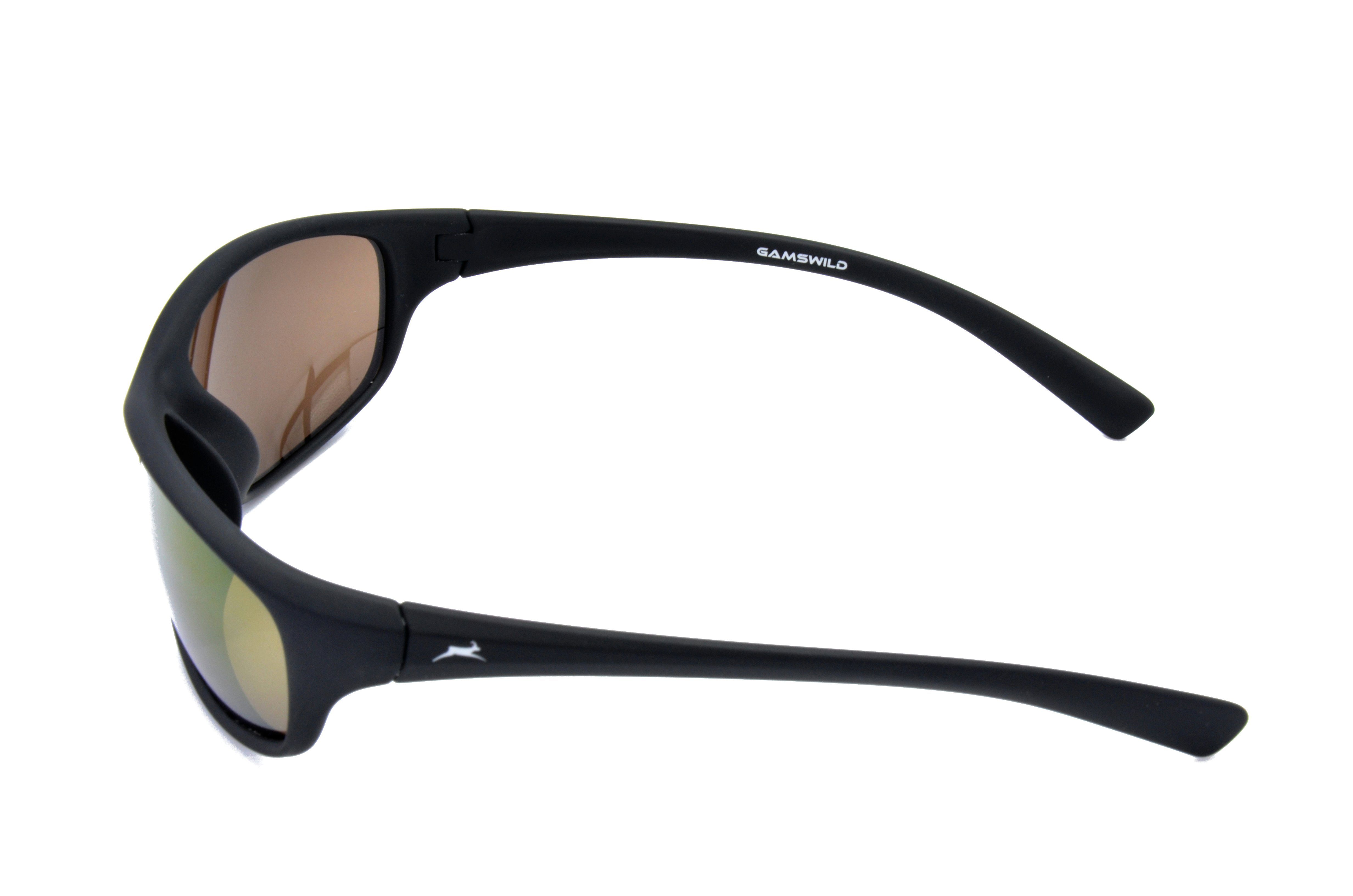 Skibrille Sportbrille Gamswild Fahrradbrille Damen Herren grün, Unisex, Sonnenbrille Softtouch violett WS6426 braun,