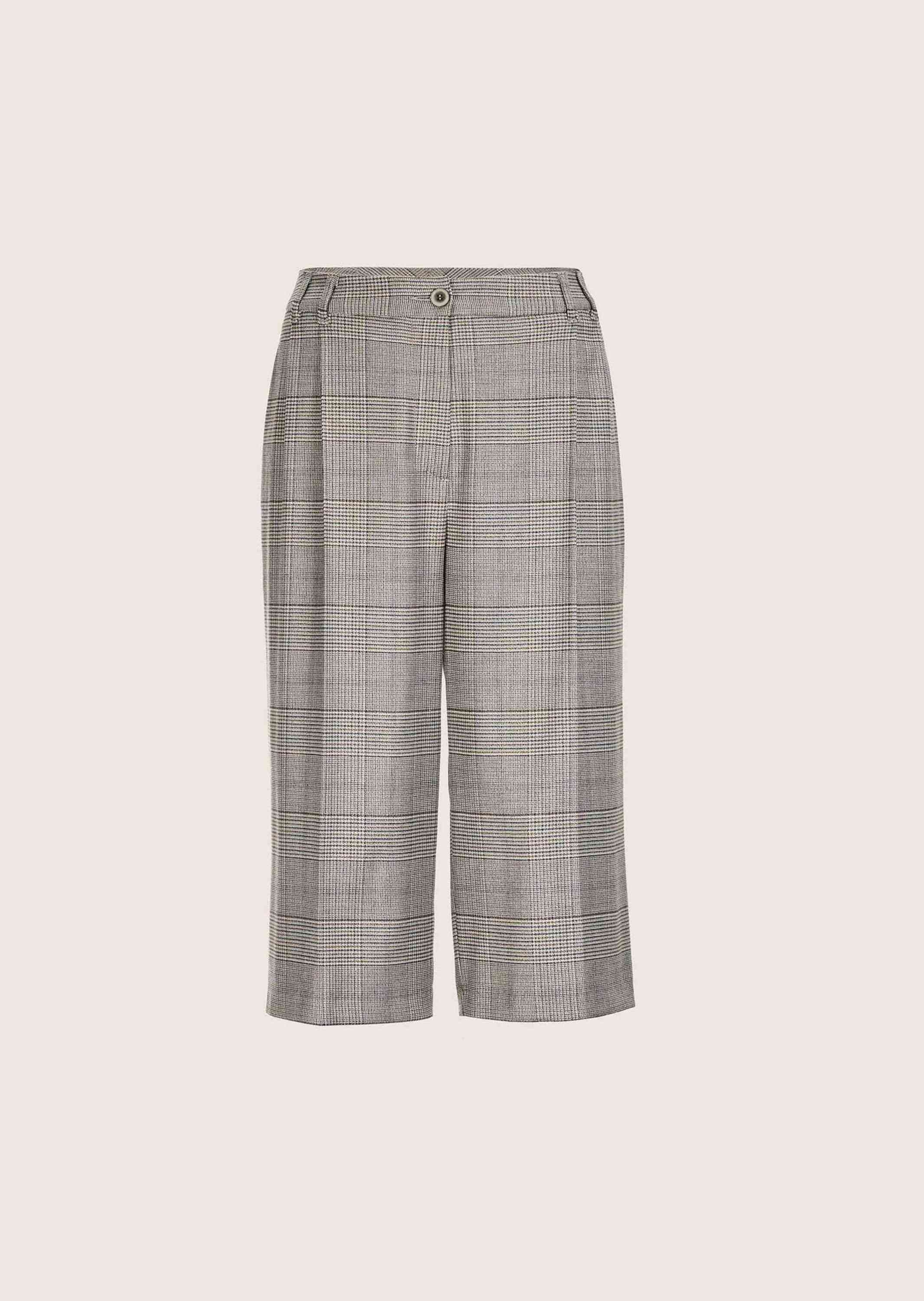 MADELEINE Shorts Glencheck-Bermuda mit hohem Bund Stoffhose im Glencheck-Muster mit breitem Bund, mit Gürtelschlaufen – Bild 5 von 5
