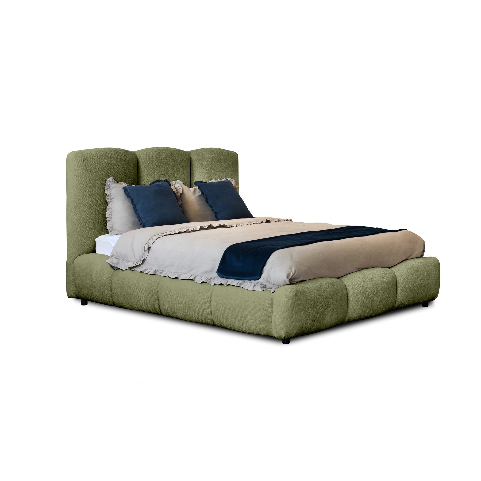 Fun Möbel Polsterbett Doppelbett Schlafzimmerbett GRACIA in Stoff (mit Lattenrost, ohne Matratze, inkl. Bettkasten)