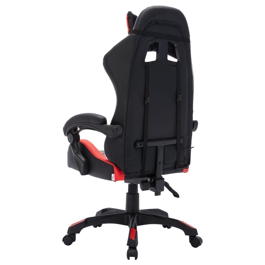 und LED-Leuchten St) Bürostuhl Rot Kunstleder Rot RGB (1 schwarz schwarz Gaming-Stuhl vidaXL Schwarz Rot | mit und und