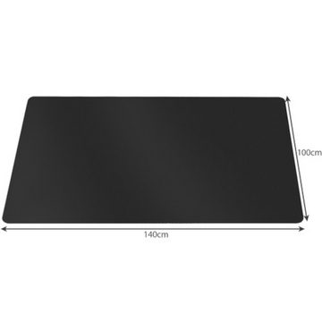 ISO TRADE Bodenschutzplatte Schutzmatte schwarz, Bürostuhlunterlage, 1-St., Fitnessgeräte Spielzeug, 100x140cm Universal Schwarz