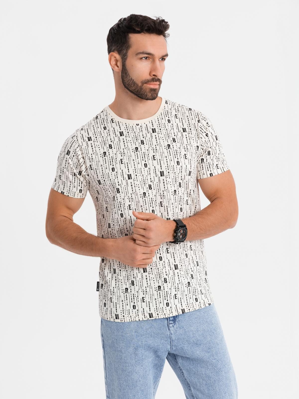 OMBRE Print-Shirt Bedrucktes Baumwoll-T-Shirt mit Rundhalsausschnitt günstig online kaufen