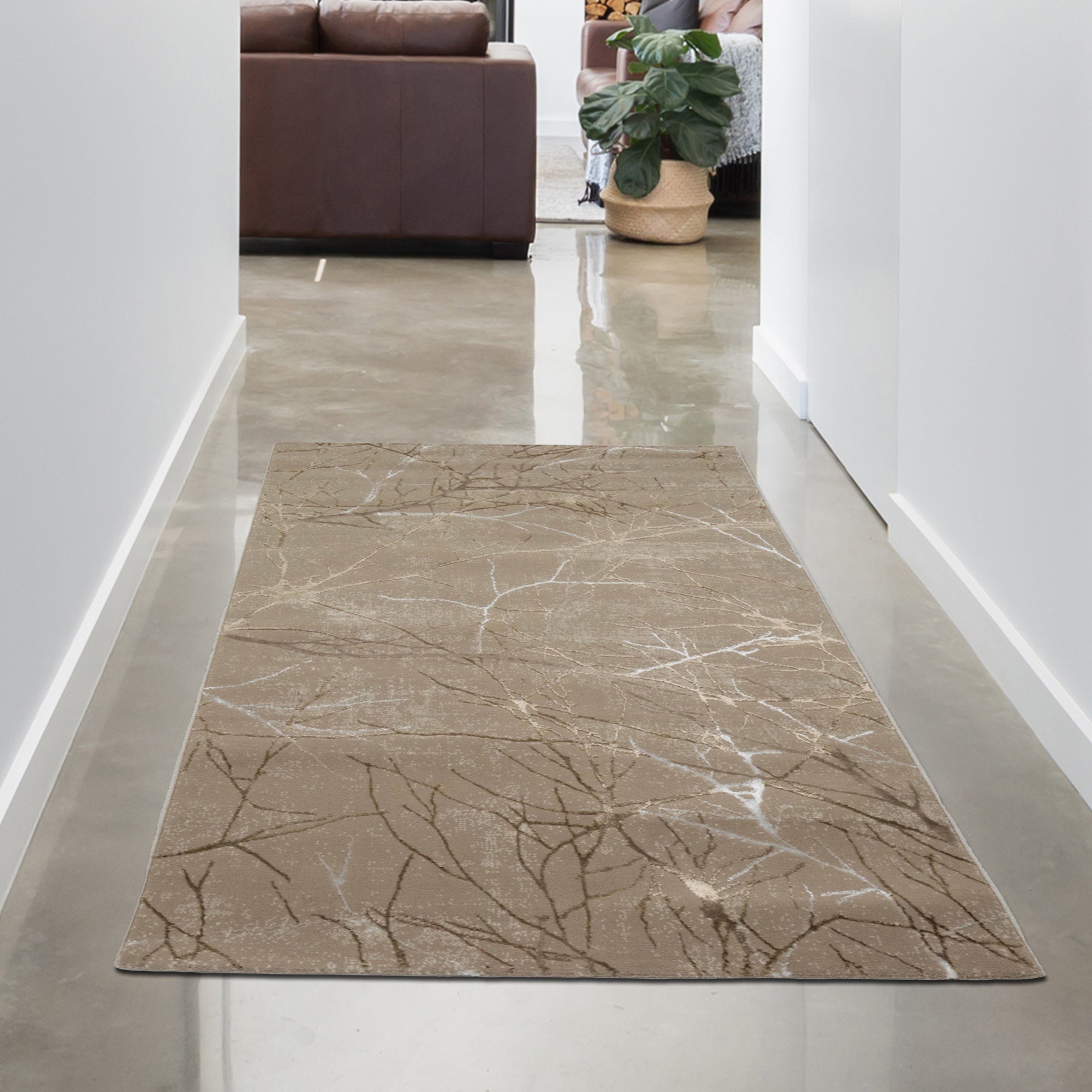 Carpetia Teppich Moderner Designerteppich mit glänzenden Ästen abstrakt bei günstig online kaufen