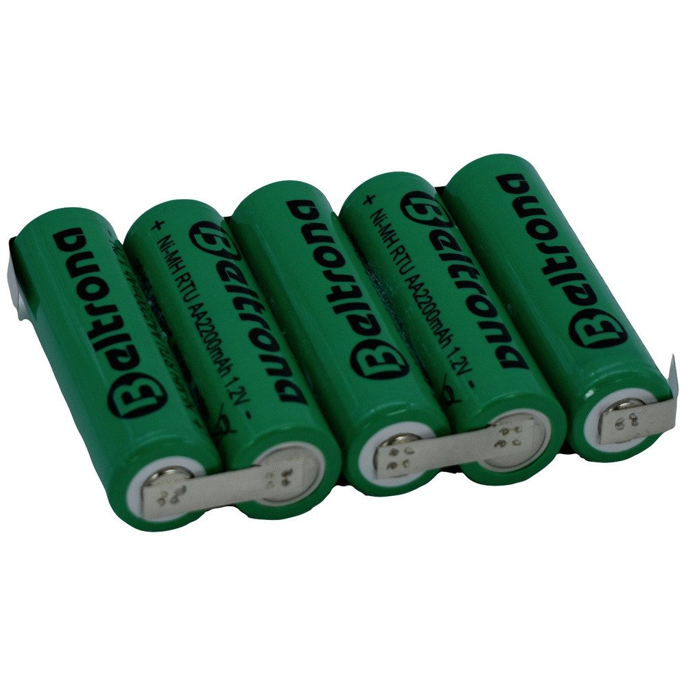 Beltrona Beltrona RTU5AAZ Akkupack 5x Mignon (AA) Z-Lötfahne NiMH 6 V 2200 mAh Akkupacks 2200 mAh (6.00 V)