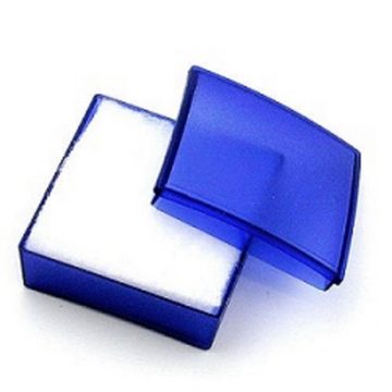 unbespielt Nasenpiercing Nasenstecker Piercing Zirkonia Hellblau Aquafarben 3 x 3 mm 750 Gold 18 kt inklusive Schmuckbox, Goldschmuck für Damen
