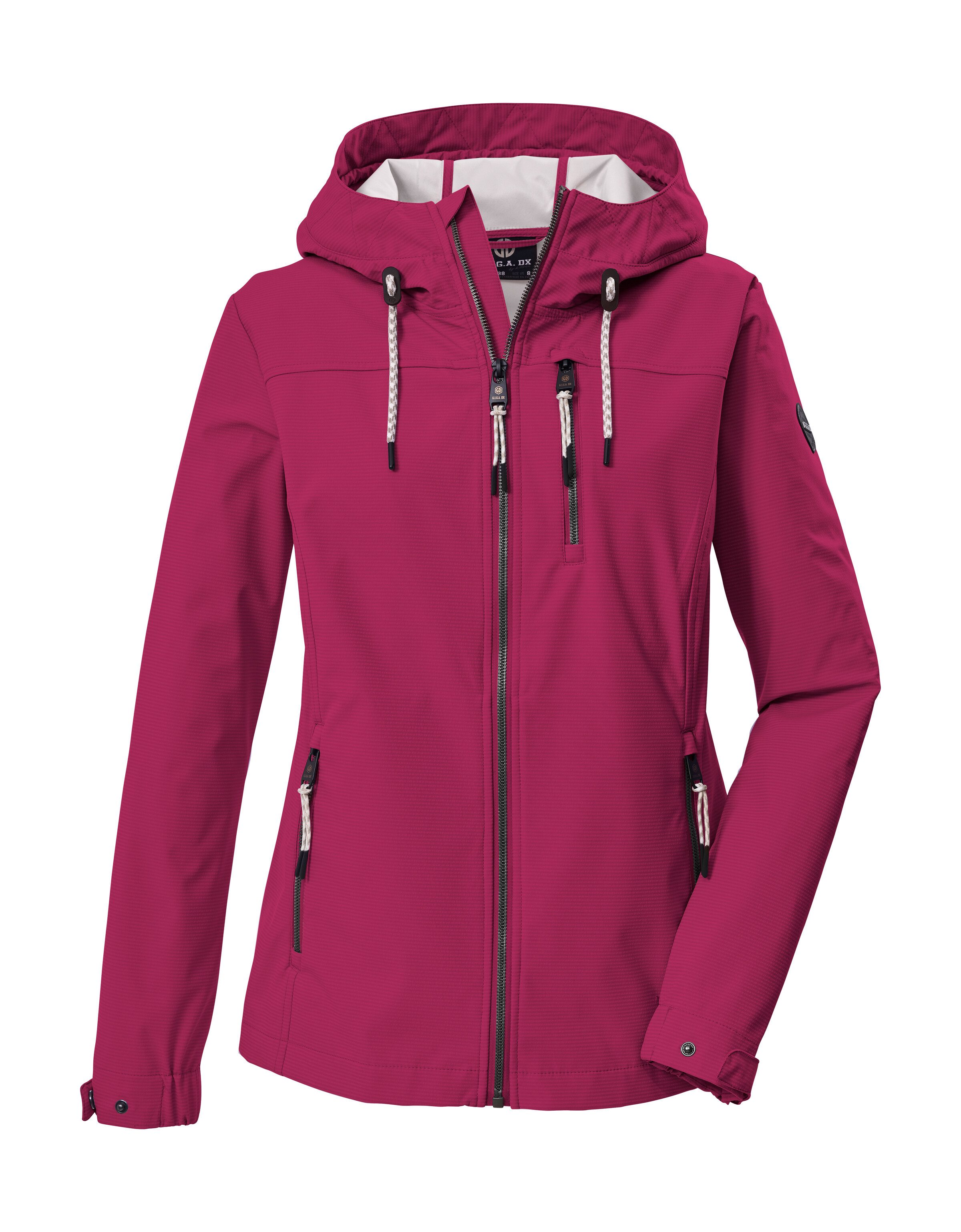 G.I.G.A. DX by killtec Softshelljacke GS 111 WMN SFTSHLL JCKT Atmungsaktive, wasserabweisende Damenjacke mit verstellbarer Kapuze