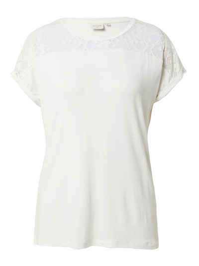 Cream T-Shirt (1-tlg) Spitze