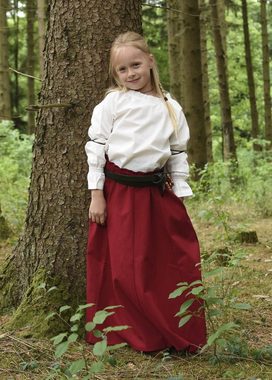 Battle Merchant Ritter-Kostüm Kinder Mittelalter-Rock Lucia, weit ausgestellt, rot, Gr. 146