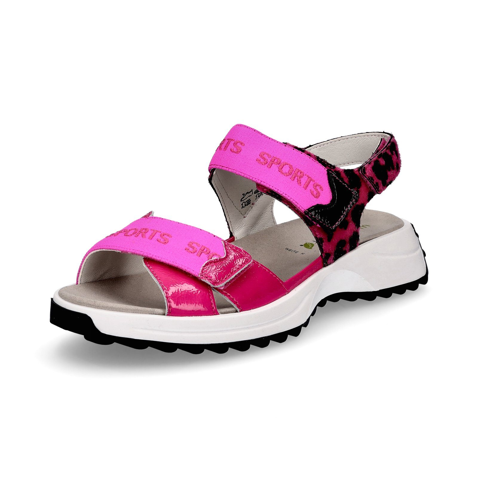 Waldläufer Damen Sandale pink leo Lack Sandale