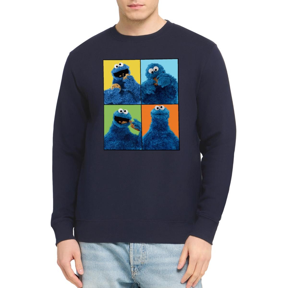 Spreadshirt Sweatshirt Sesamstraße Krümelmonster Posen Unisex Pullover (1-tlg)