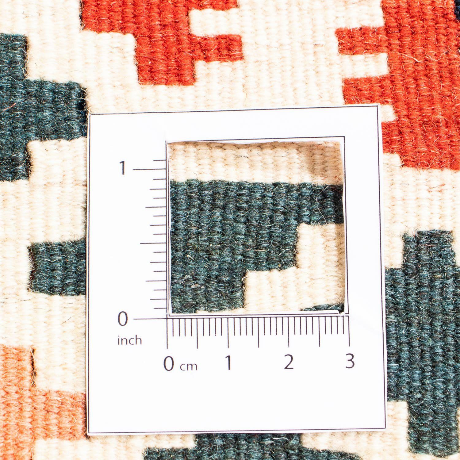 quadratisch, - 101 Wollteppich morgenland, Kelim Oriental dunkelrot, x 93 - - mm, Wohnzimmer, Einzelstück 6 quadratisch cm Höhe: