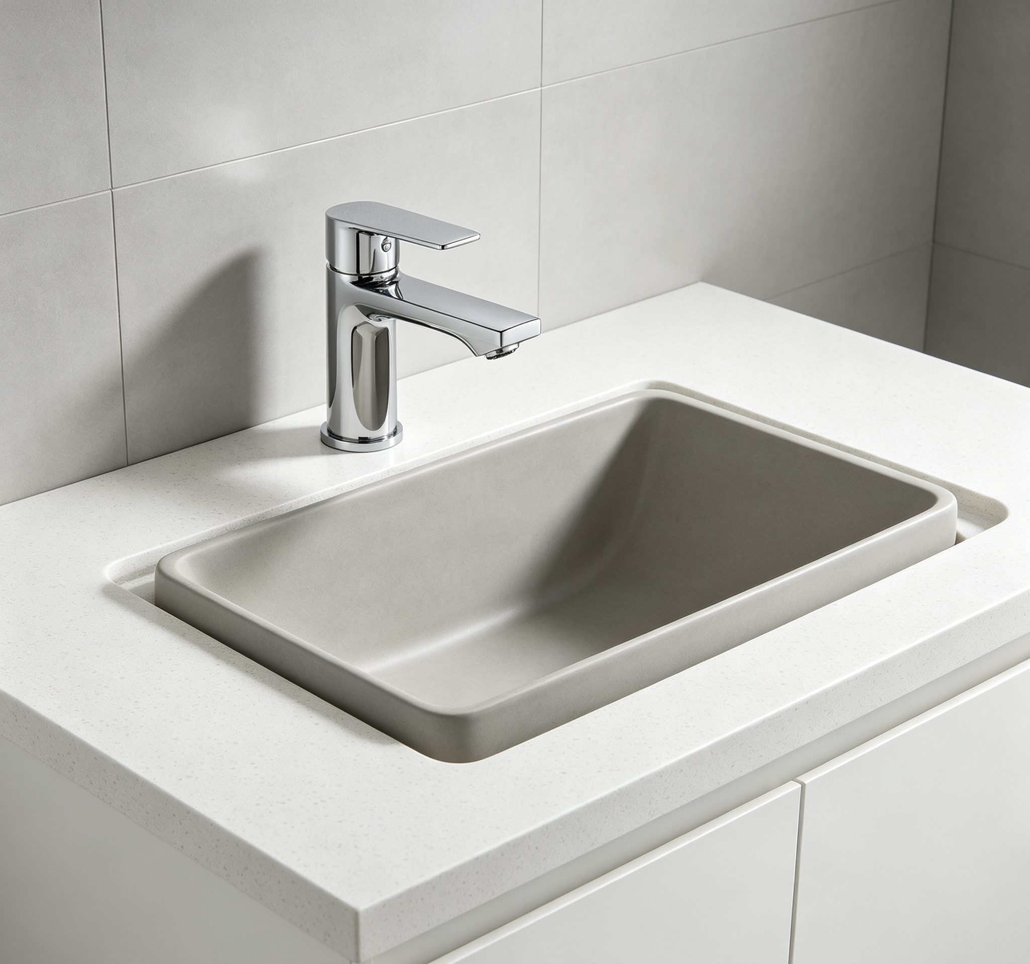 AICA Waschtischarmatur Niedrige Waschtischarmatur Einhebelmischer Badarmatur Wasserhahn KTW