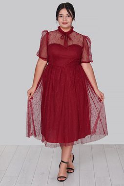 Modabout Abendkleid Damen Midikleid Sommerkleid für große Größen - NELB0588D5163BRD (1-tlg)