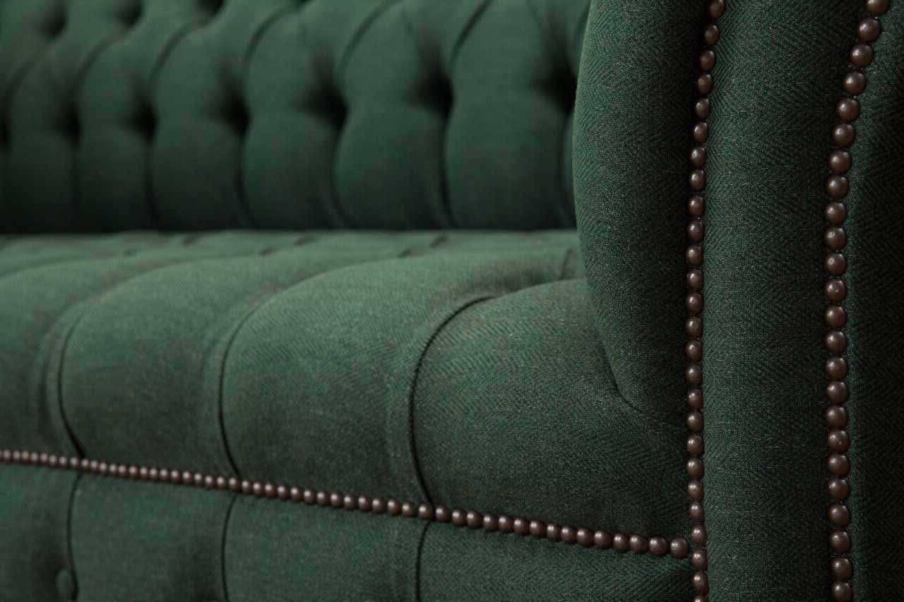 Klassisch Design Chesterfield-Sofa, Chesterfield Sofas Dreisitzer Wohnzimmer JVmoebel Sofa Textil