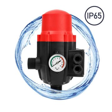 Clanmacy Wasserpumpe Pumpensteuerung Druckschalter mit Kabel Automatik Rot