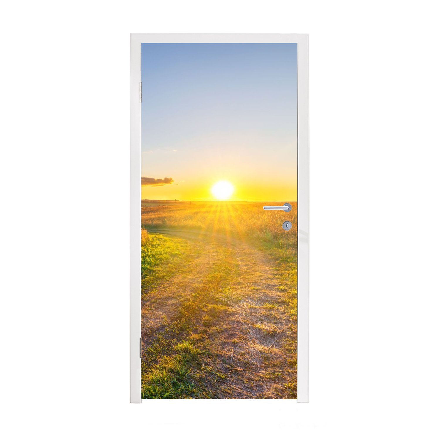 MuchoWow Türtapete Sonne - Natur - Landschaft, Matt, bedruckt, (1 St), Fototapete für Tür, Türaufkleber, 75x205 cm