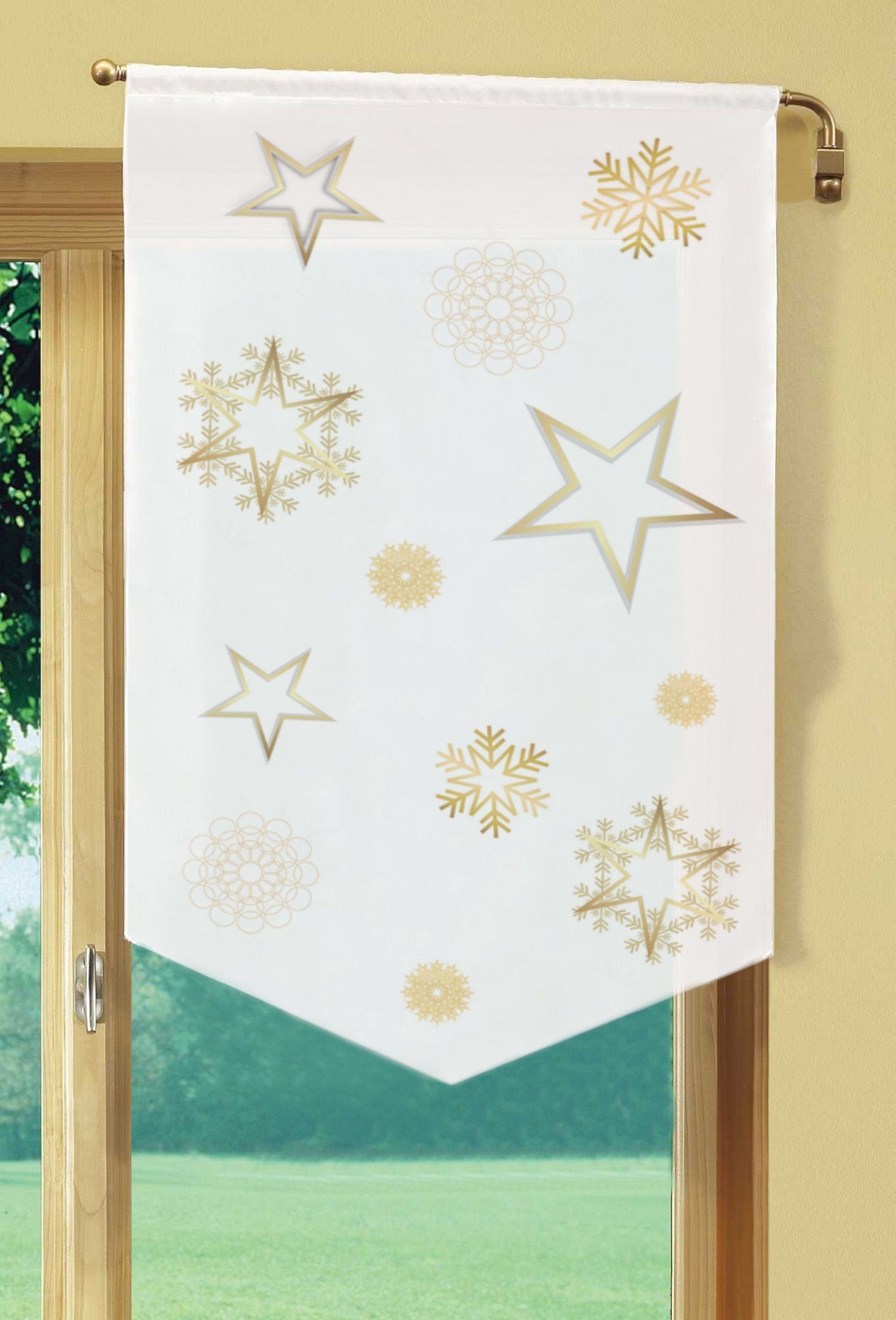 HOME WOHNIDEEN Gardine Home Wohnideen Fensterbehang Stario 80 X 40 cm (1 St)