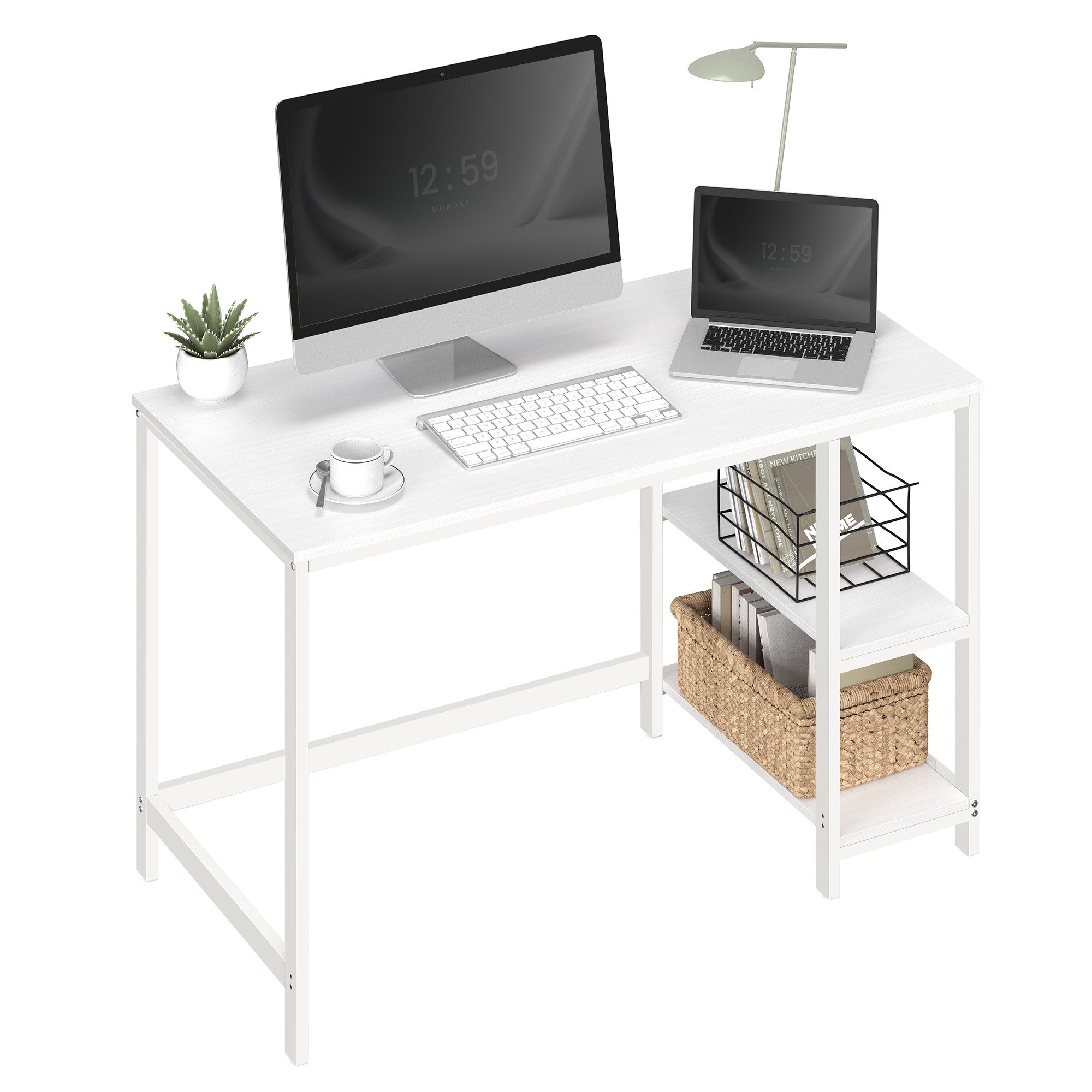VASAGLE Schreibtisch Computertisch, 120/140cm Bürotisch mit günstig online kaufen