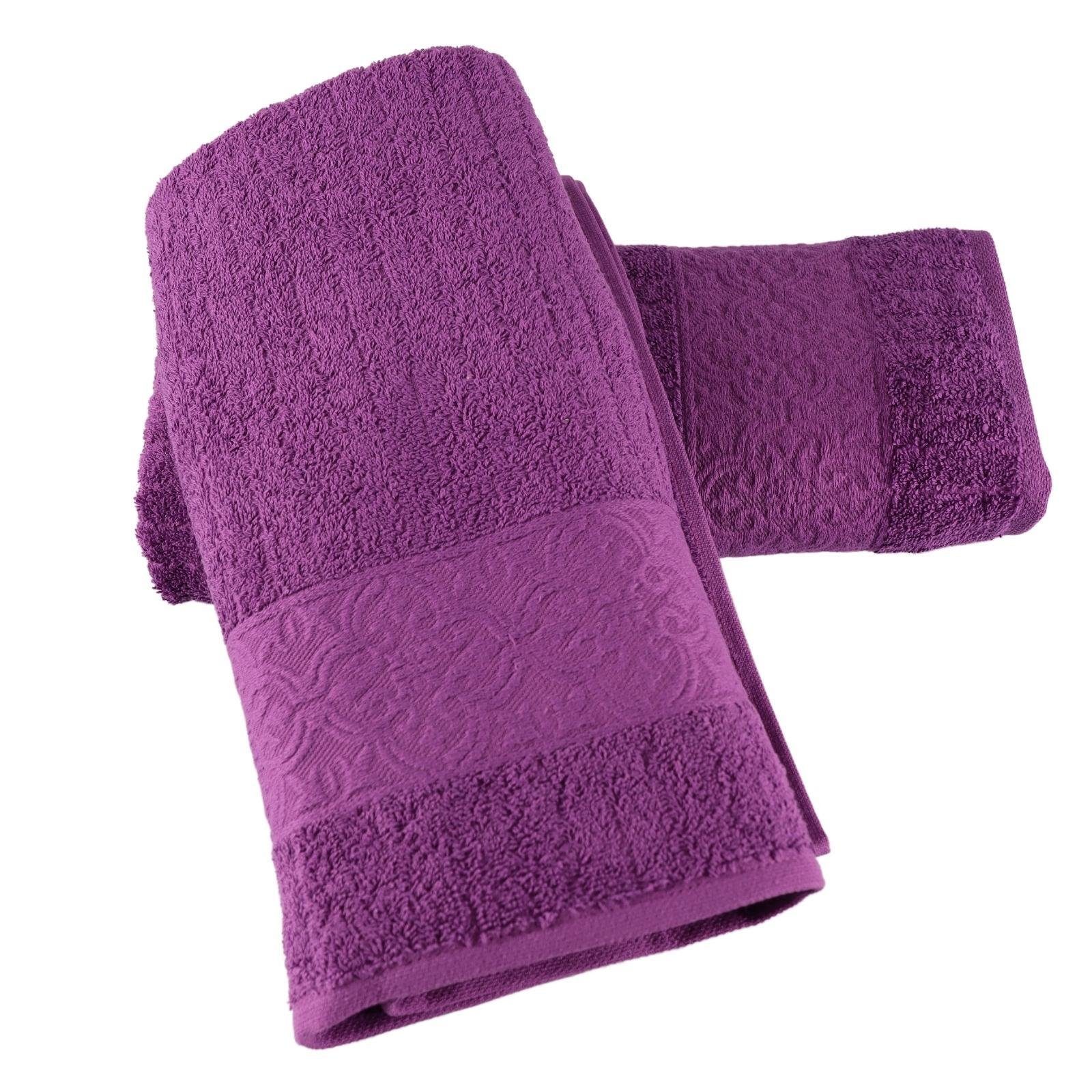 Plentyfy Duschtücher Handtuch Set 2teilig aus 100% Baumwolle, (2-St), Duschhandtuch - Frottee Handtuch Set - Badetuch