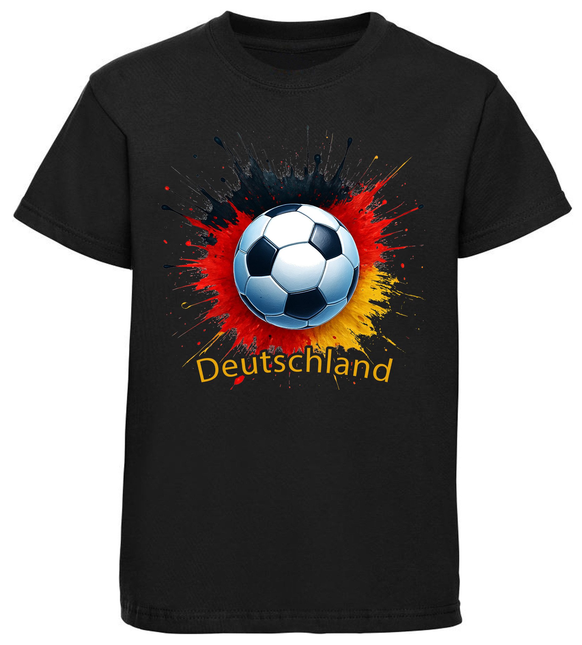 T-Shirt Kinder Fussball Shirt - WM Shirt schwarz