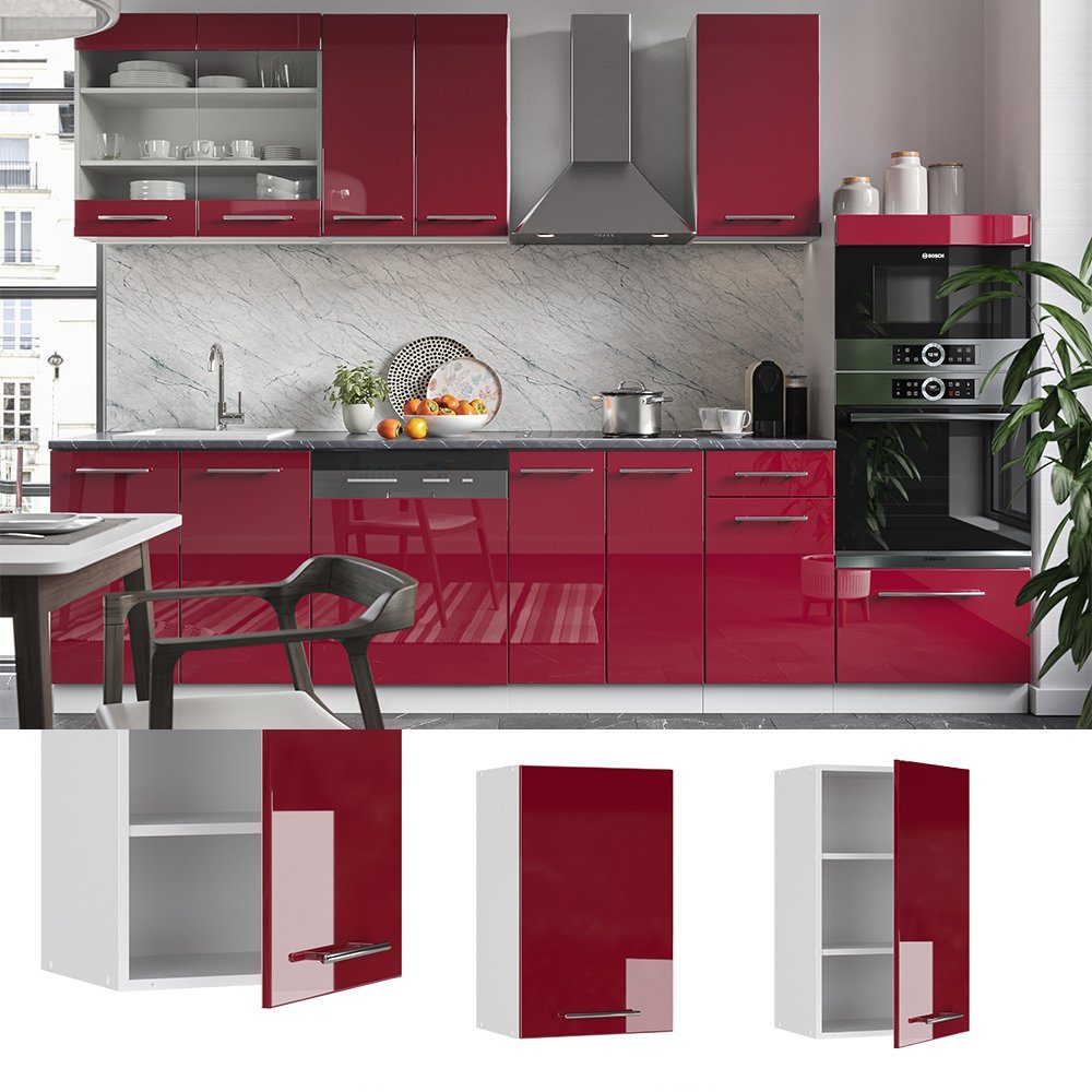 Vicco Hängeschrank Fame-Line, Bordeaux Hochglanz/Weiß, 45 günstig online kaufen