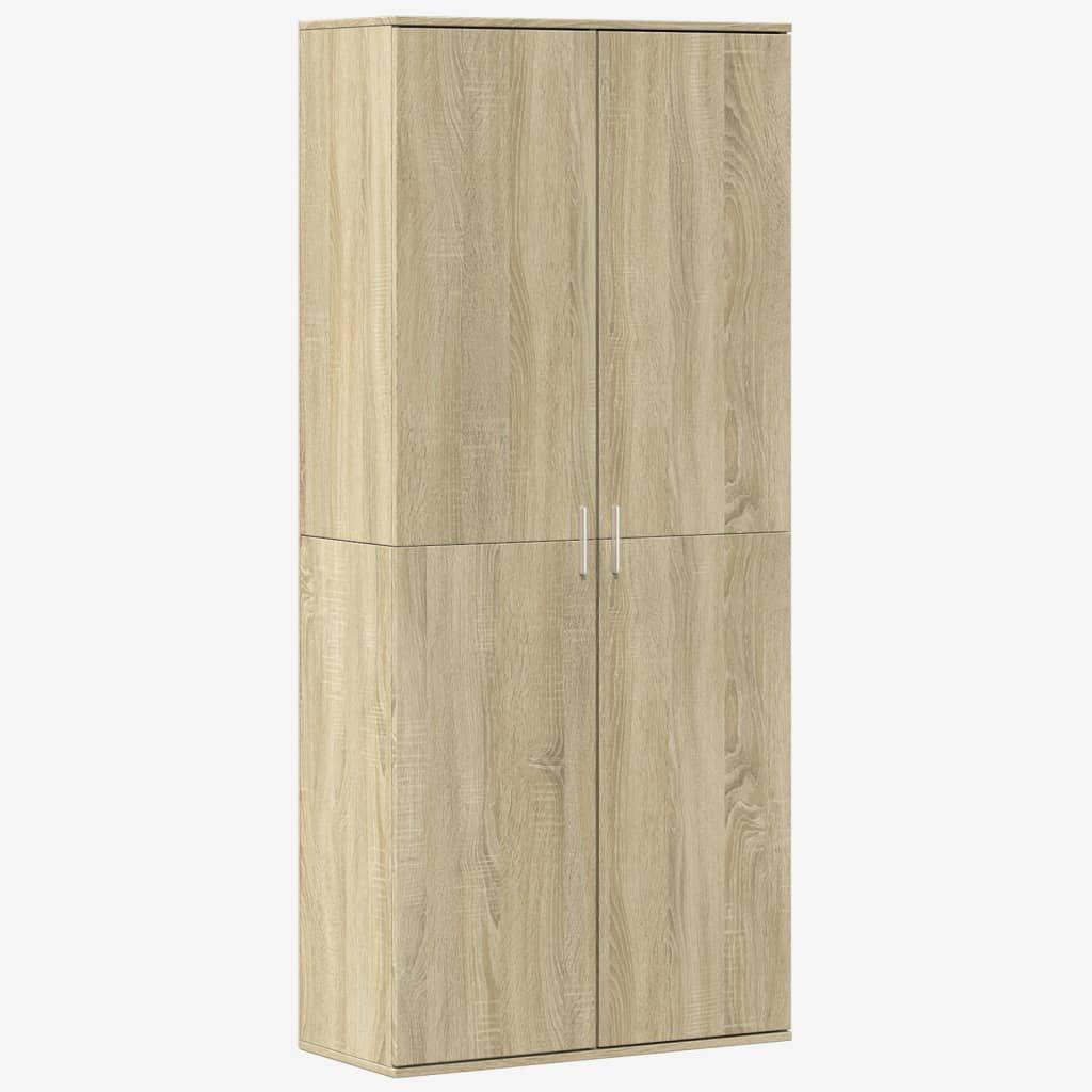 vidaXL Fächerschrank Highboard Sonoma-Eiche 80x35x180 cm günstig online kaufen