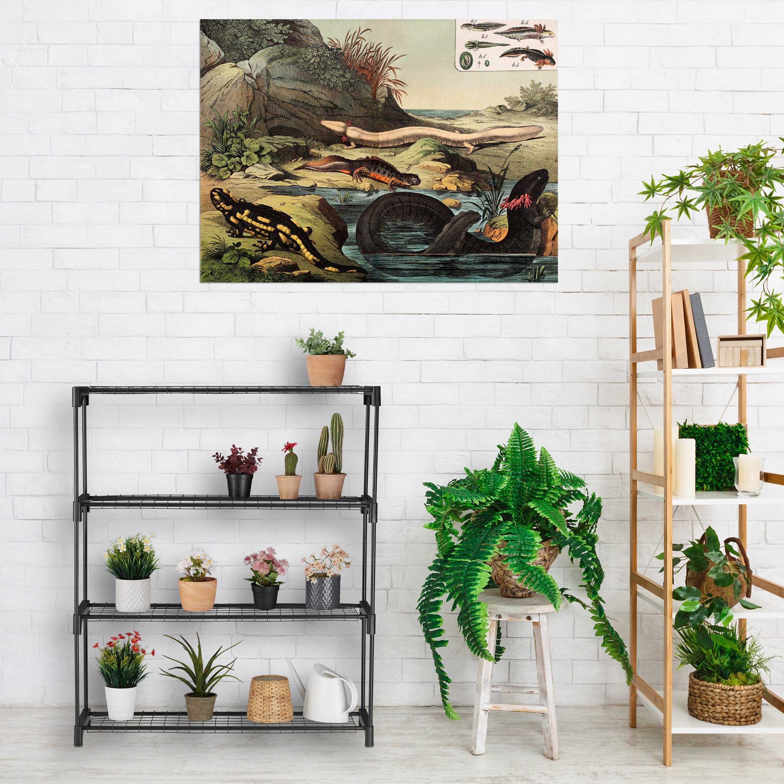 relaxdays Blumenständer Pflanzenregal mit 4 Ablagen günstig online kaufen
