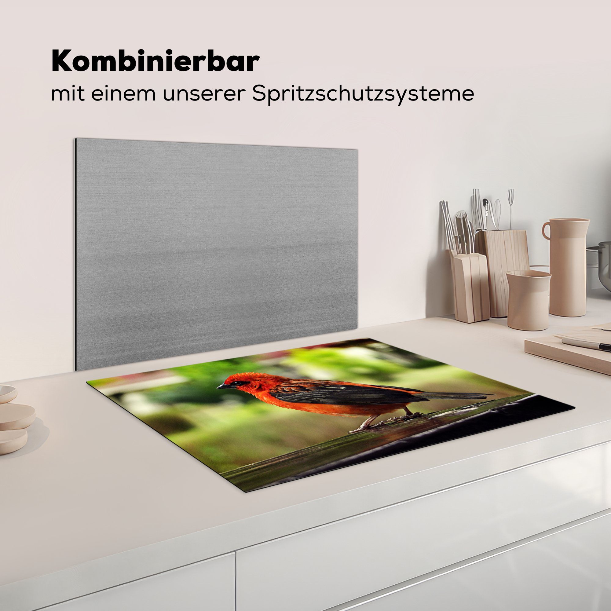 cm, nutzbar, tlg), Ceranfeldabdeckung Vinyl, (1 Arbeitsfläche 70x52 MuchoWow Mobile Hämorhaus, Herdblende-/Abdeckplatte