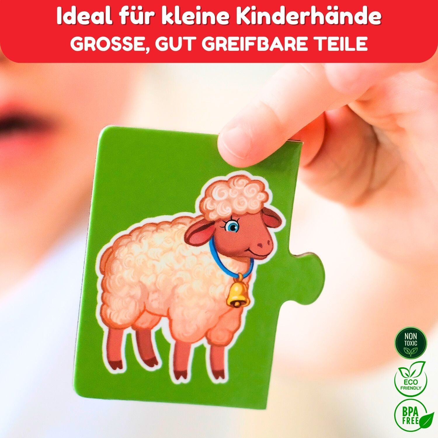MAGNIKON Lernspielzeug Meine ersten magnetischen Puzzles (Puzzles mit großen Teilen, 24-St., für unterwegs), magnetisch