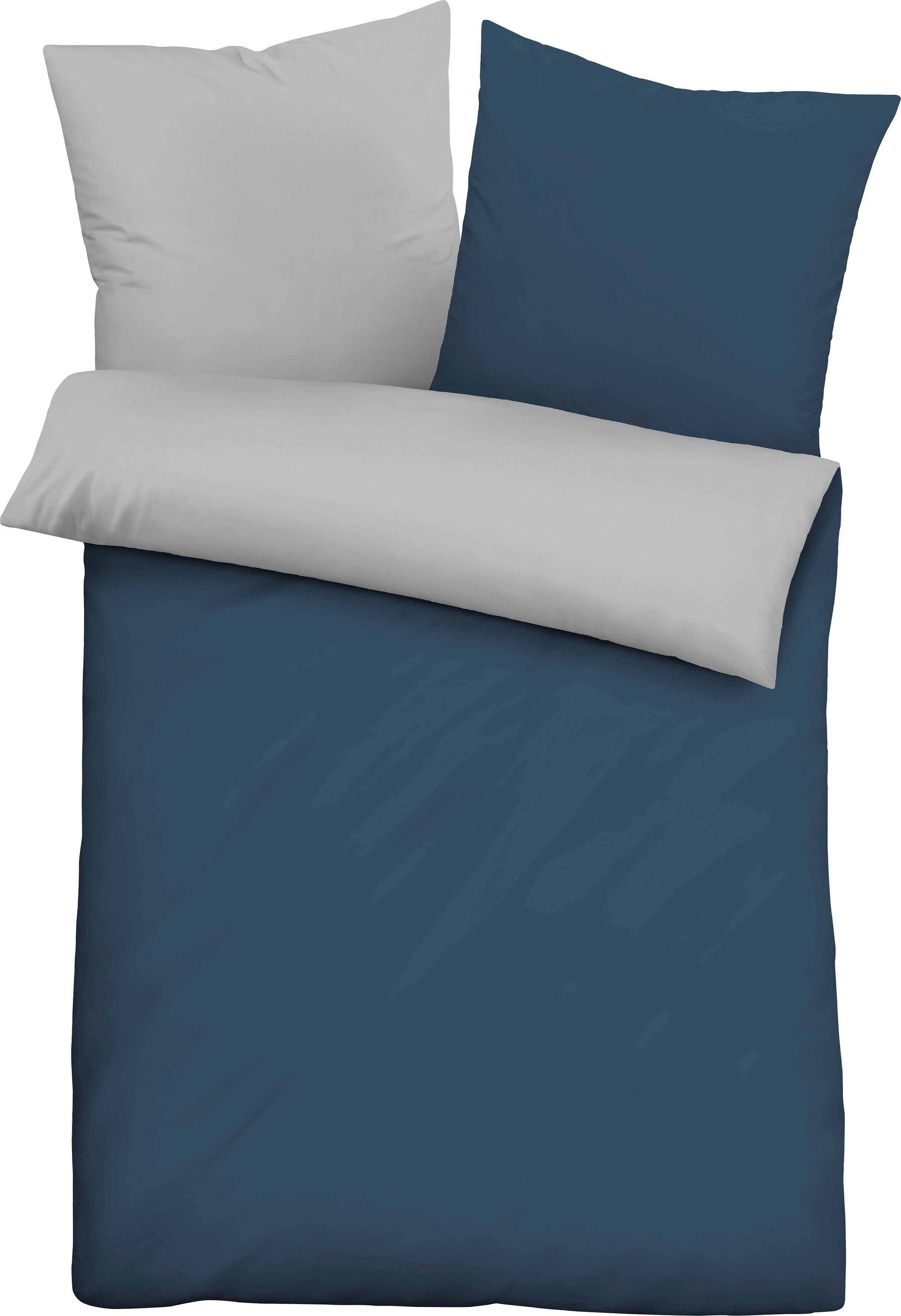 Castell - Markenbettwäsche Bettwäsche 0560500, Microfaser, 2 teilig, Microfaser-Satin,2 teilig, pflegeleichte Bettwäsche mit Reißverschluss
