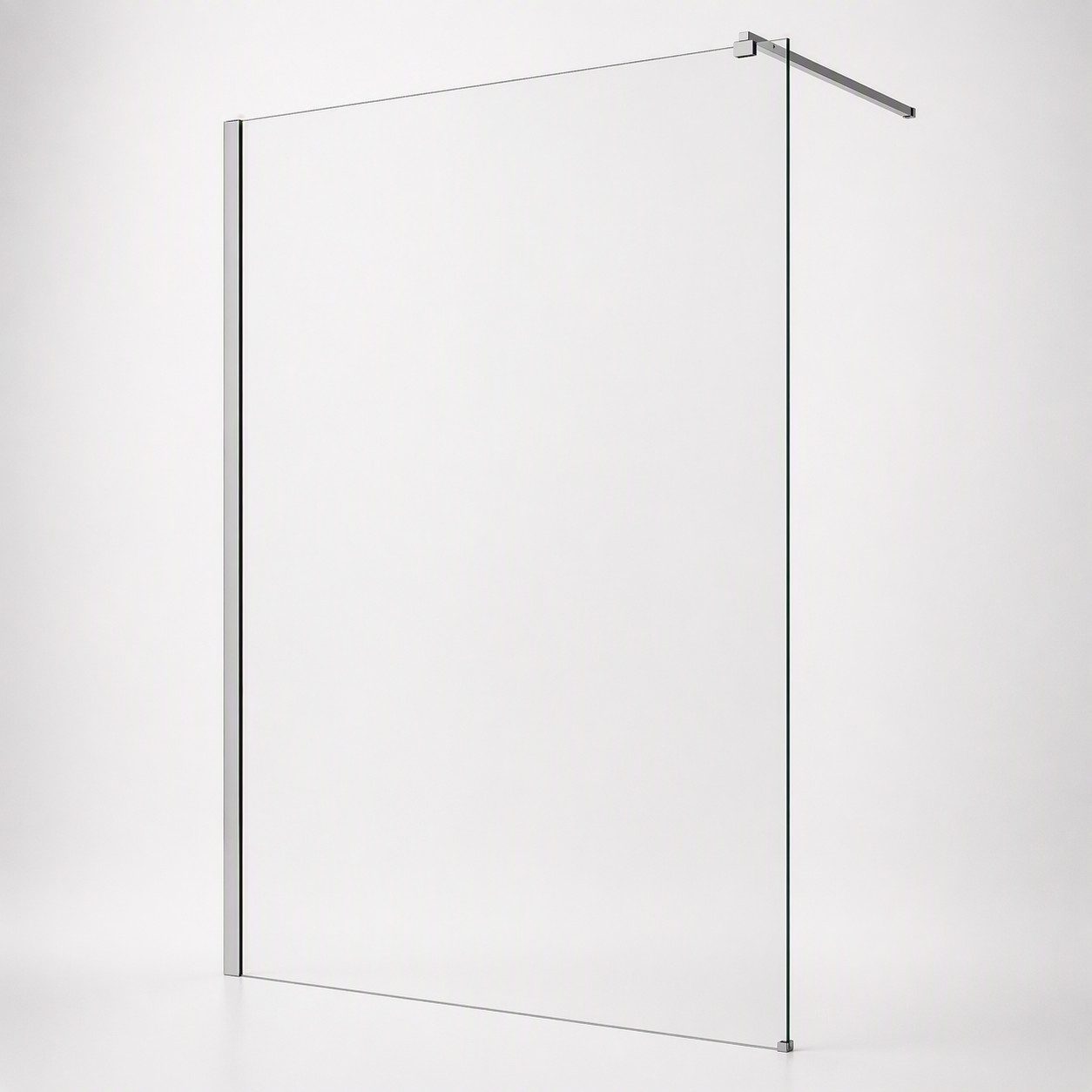 welltime Walk-in-Dusche Tropea, Einscheibensicherheitsglas, (1 tlg), 8mm ESG und Antikalkversiegelung, Extra Dick, Extra Hoch