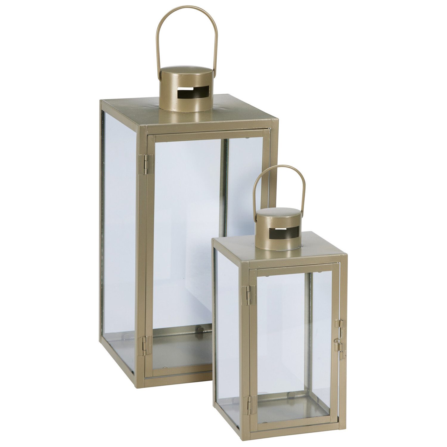 Mojawo Laterne 2tlg Metall Laternen Set Olivgrün Gartenlaterne Windlicht ca günstig online kaufen