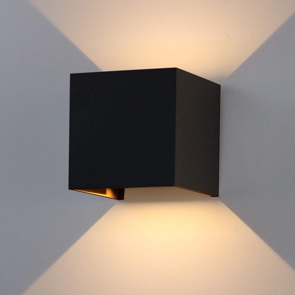 Jormftte schwarz Wandleuchte Wandlampen,LED-Wandbeleuchtung,Einstellbarer dekorative Lichtstrahl