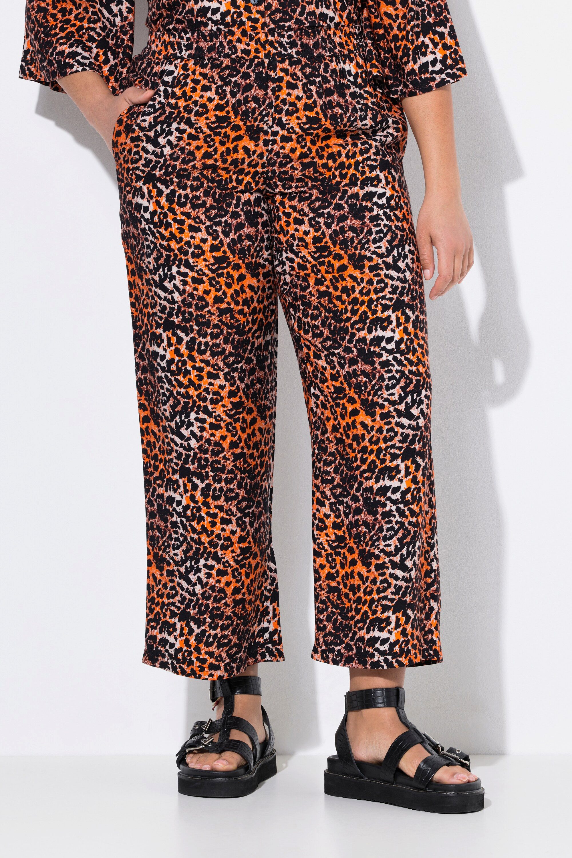 Angel of Style Schlupfhose Hose weites Bein Leo-Muster