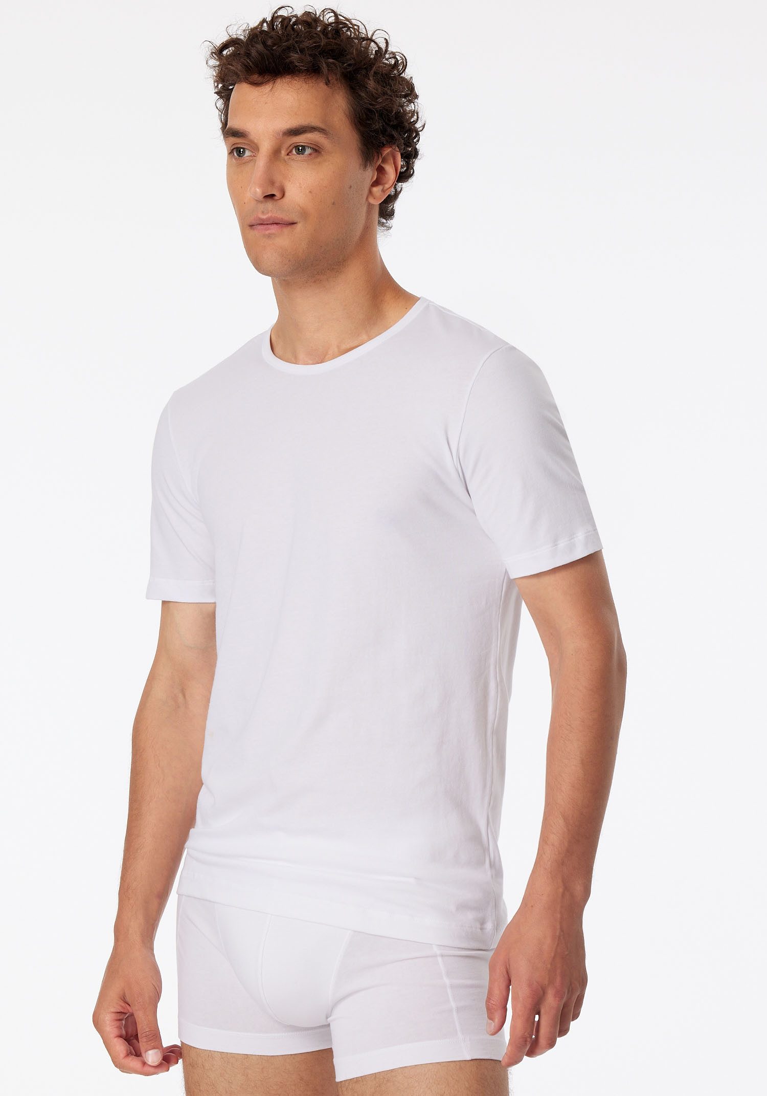 Schiesser T-Shirt 95/5 (2er-Pack) mit rundem Halsausschnitt günstig online kaufen