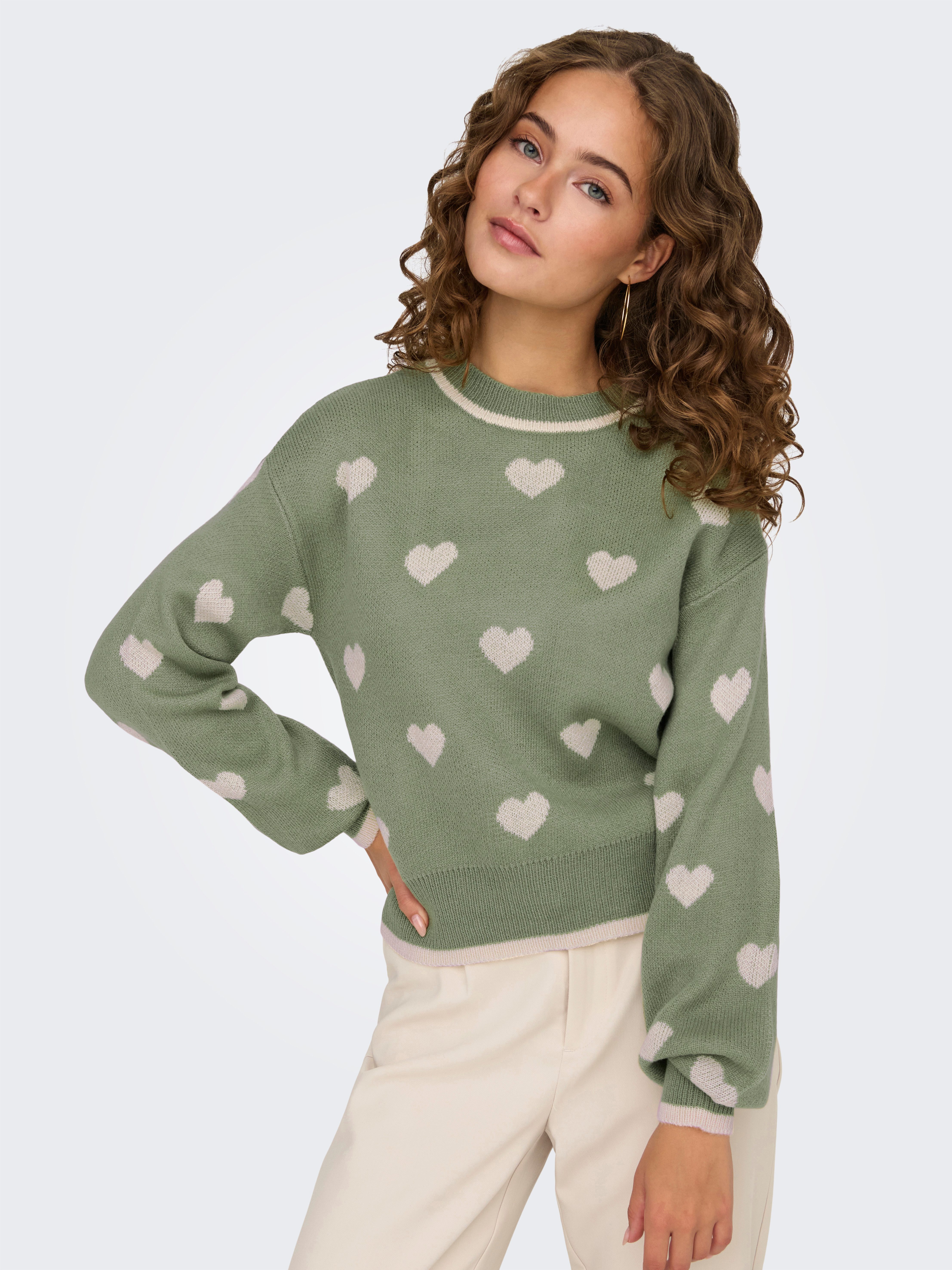 JDY Rundhalspullover JDYROMANCE L/S JACQ. PULLOVER günstig online kaufen