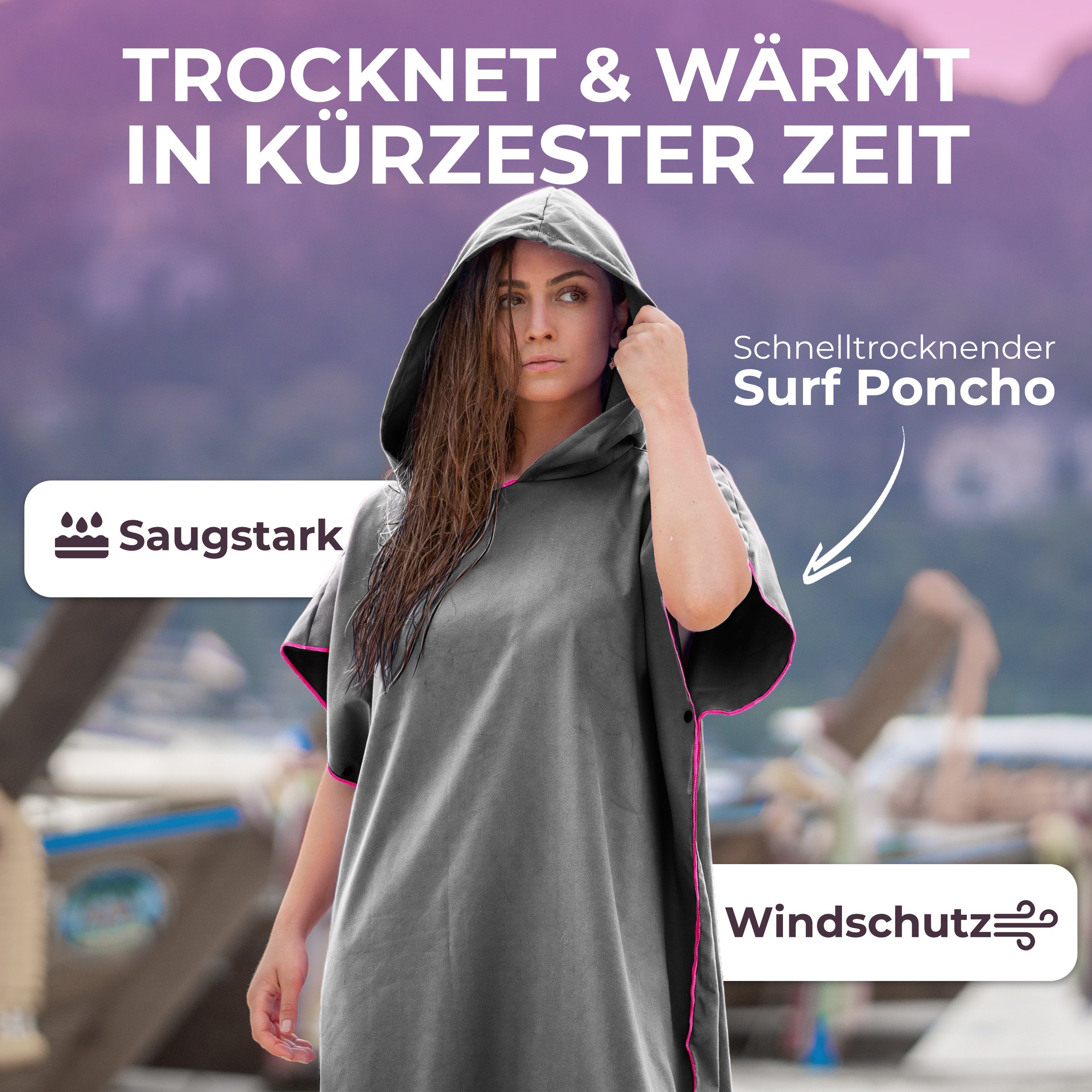 NirvanaShape Handtücher Handtuch-Poncho, Umziehhilfe & Handtuch zugleich Su günstig online kaufen