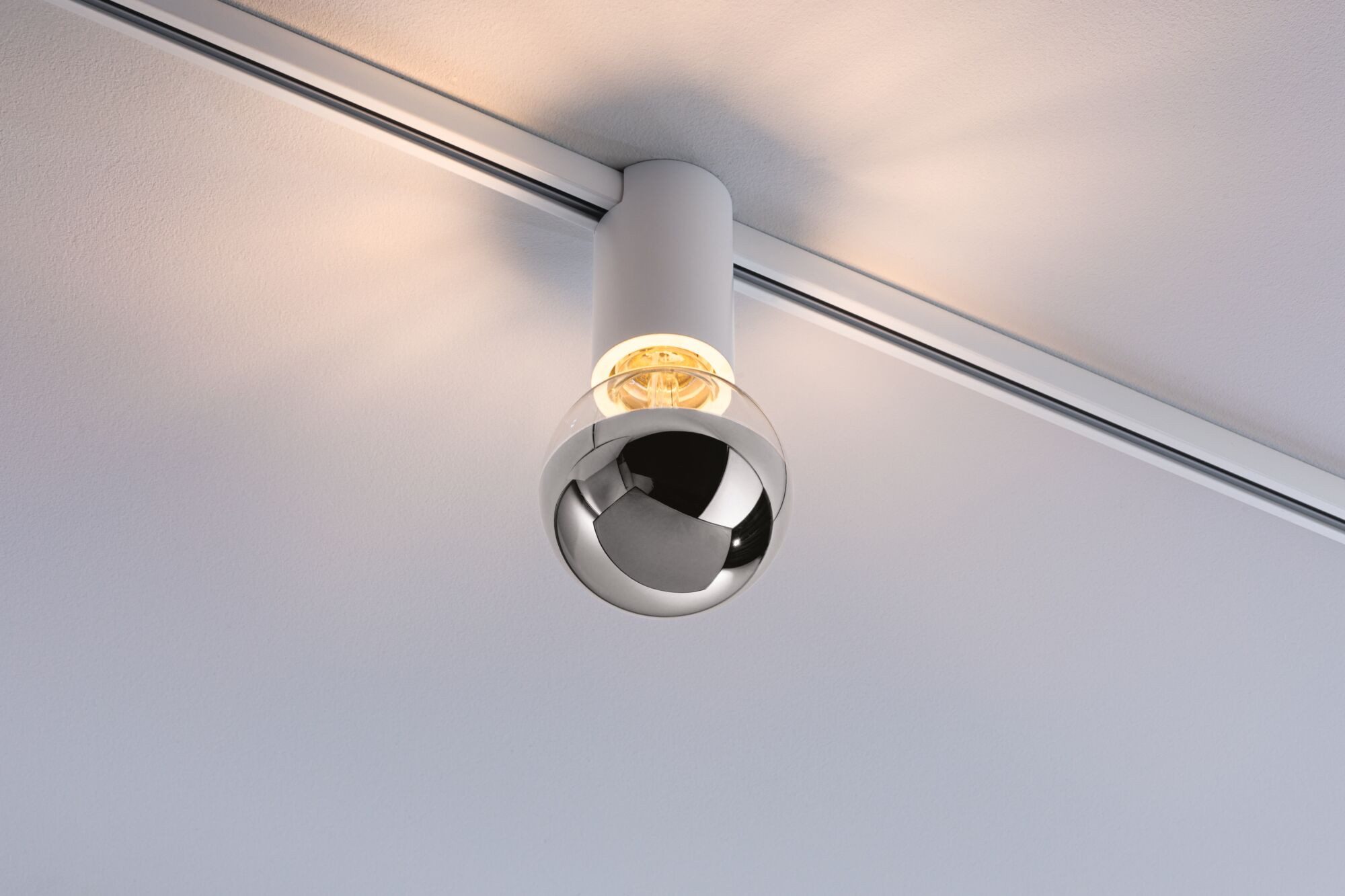 Paulmann Schienensystem-Leuchten URail Schienenspot Socket E27 max. 20W dimmbar 230V Signalweiß, ohne Leuchtmittel