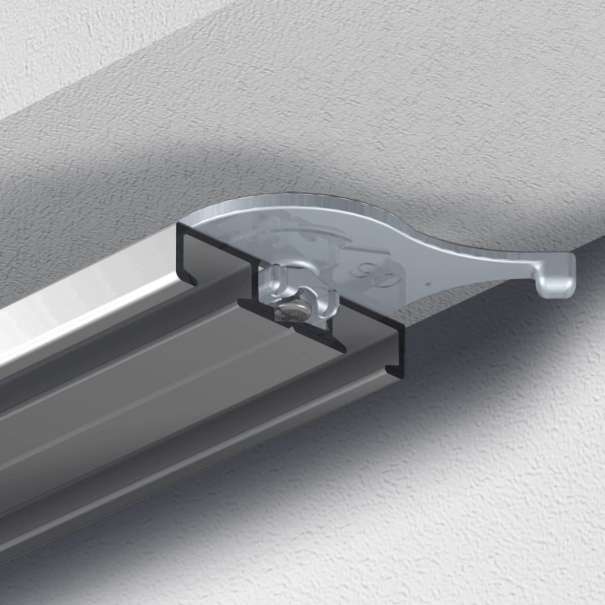 Garduna Vorhangschiene Wendeschiene, Aluminium, 1 oder 2-läufig, Aluminium