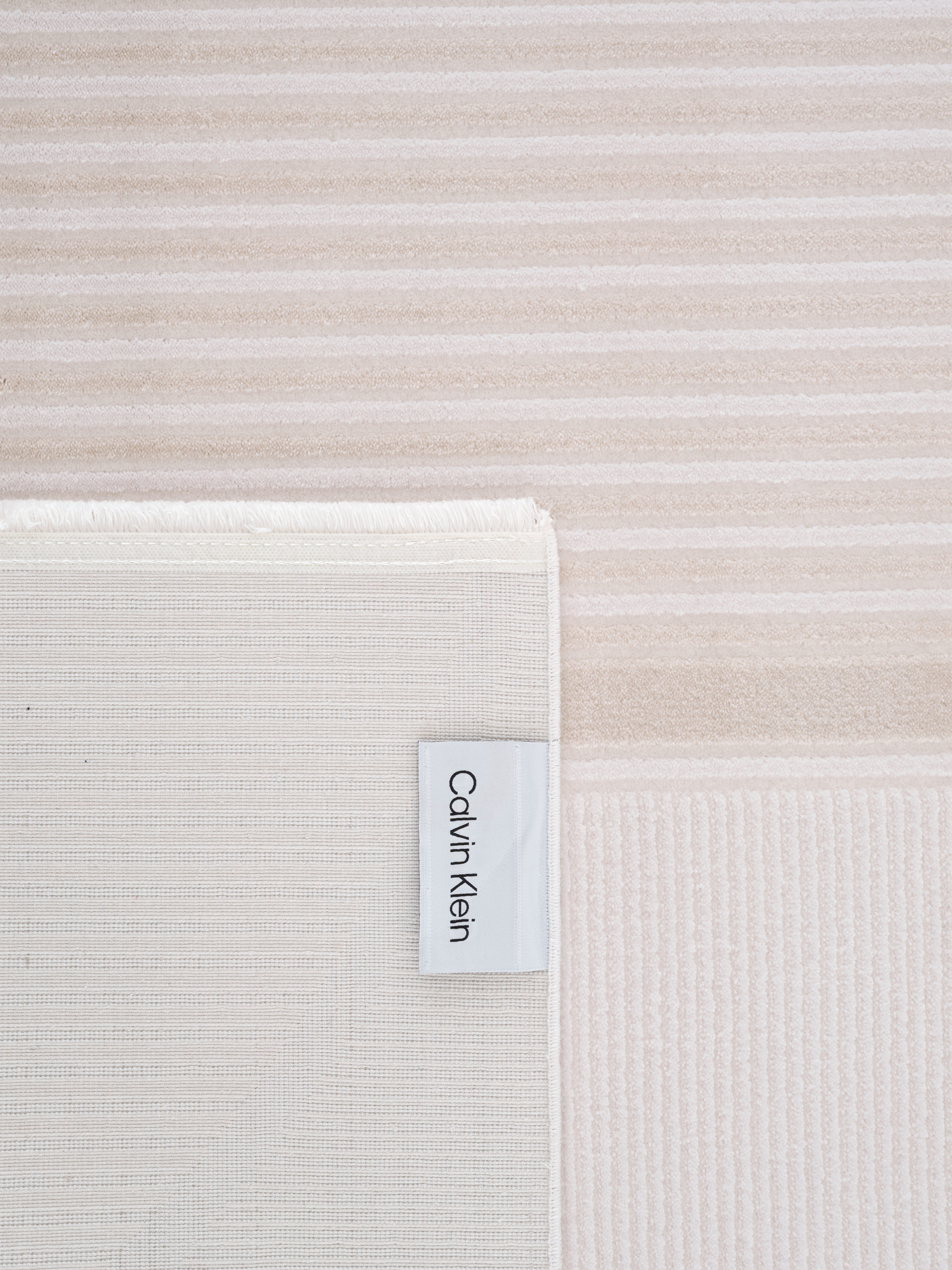 Calvin Klein home Teppich Glow, mit Fransen, Designerteppich, rechteckig, Höhe: 8 mm, Hoch-Tief, 3D Optik, skandinavischer Stil, Wohnzimmer, Schlafzimmer