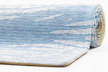 Teppich Keitum 007, Sansibar, rechteckig, Höhe: 3 mm, Flachgewebe, modernes Wellen Design & gekreuzte Säbel
