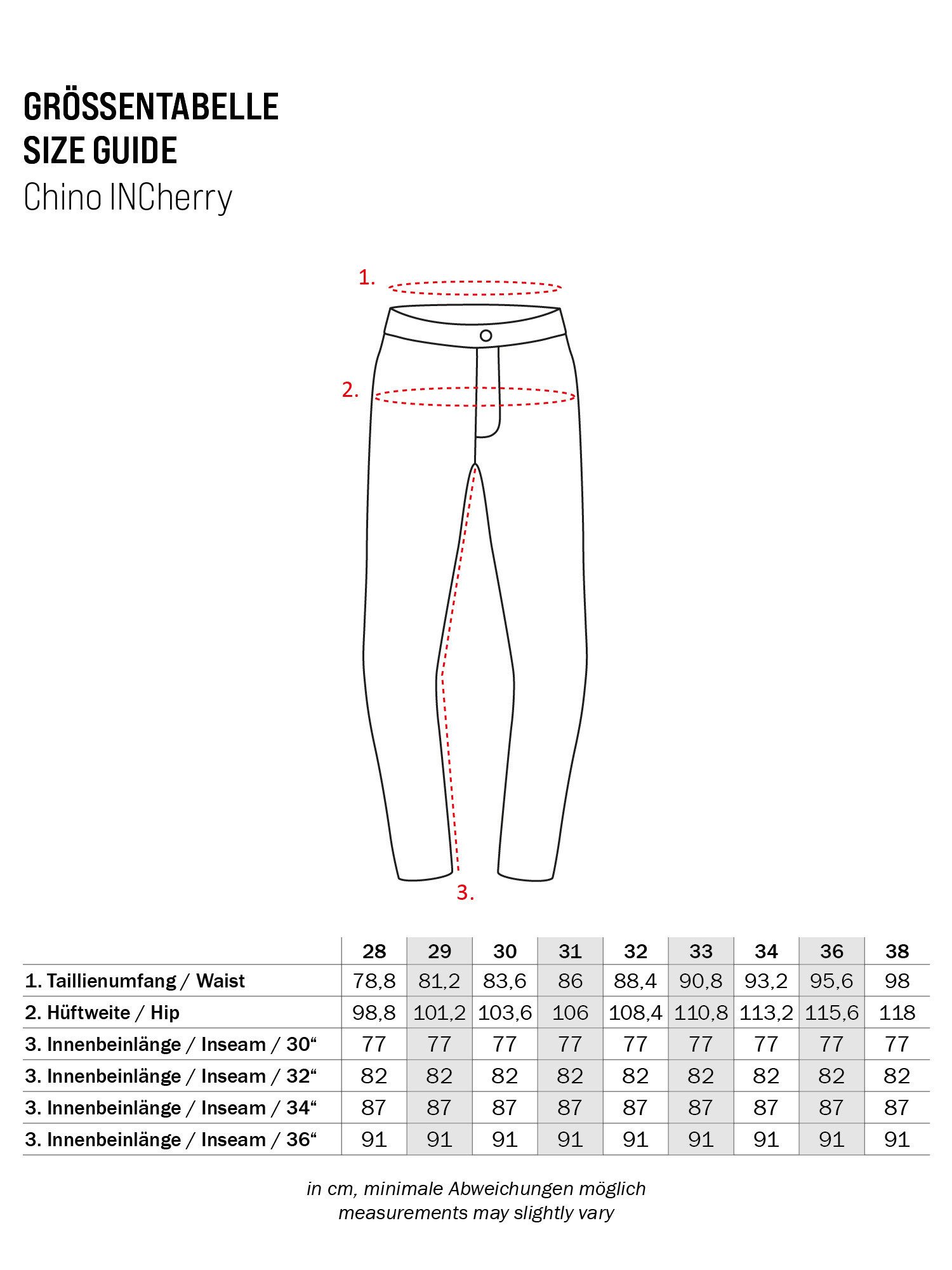 Indicode Chinohose Herren Cherry Chino Hose Herrenhose 98% Baumwolle, 2% Elasthan
