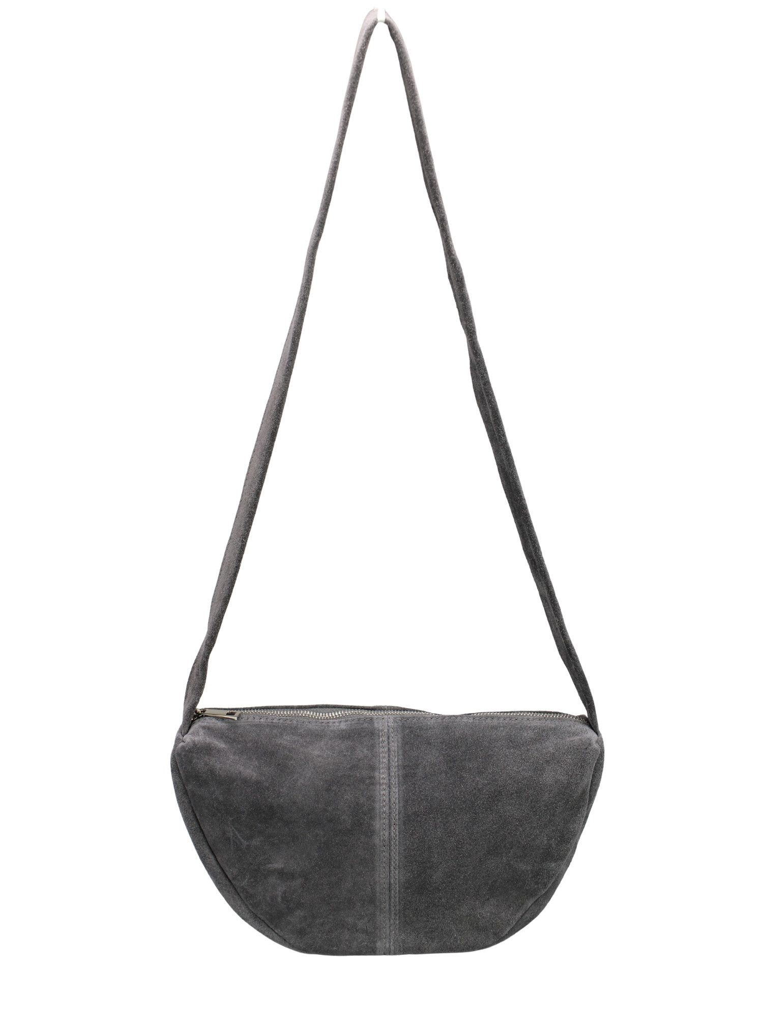 BRISE TASCHE Schultertasche Mayra – Elegante Wildleder Schultertasche Crossbody Bag Made in Italy (Kein Set, Einzeltasche), Vielseitig tragbar (Schultertasche, Crossbody, Banana Bag)