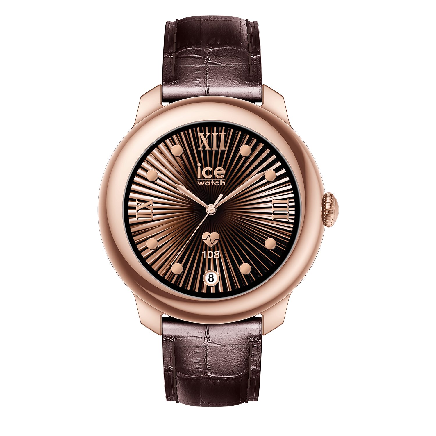 ice-watch Smartwatch, Armbanduhr, Damenuhr, Herrenuhr, Lederarmband, Strava, iOS Health