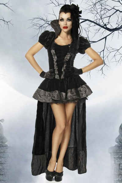Vampir-Kostüm 2-tlg. Gothic Outfit Vampir-Kostüm aus Samt, Karneval Halloween