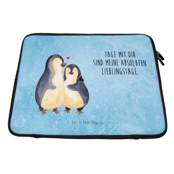 Mr. & Mrs. Panda Laptop-Hülle Pinguin umarmend - Eisblau - Geschenk, Tasche, Laptop, Liebespaar, Se
