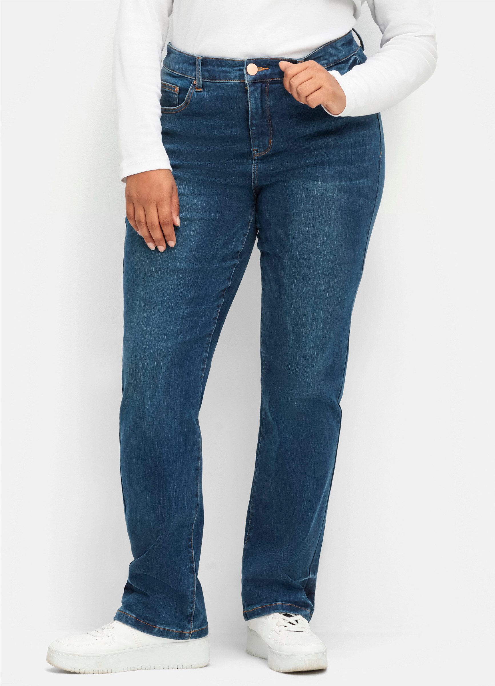 Sheego Bequeme Jeans Jeans komfortabel mit Bodyforming-Effekt