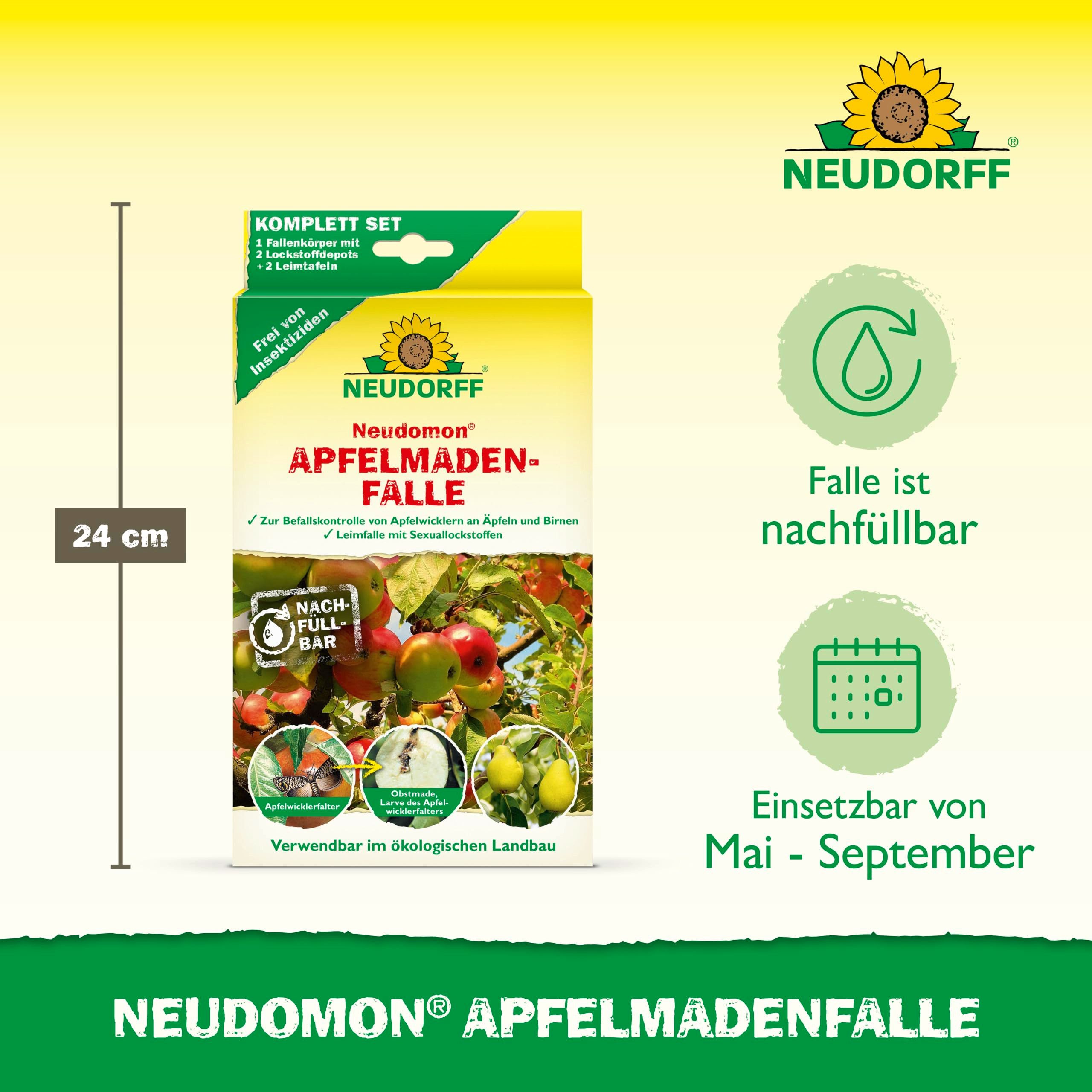Neudorff Klebefalle Neudomon ApfelmadenFalle 1 Stk., schützt Äpfel und Birnen vor Madenbefall